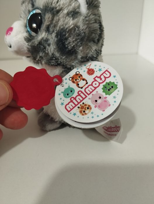 Mini motsu maskotka szary kotek tygrysek 10cm