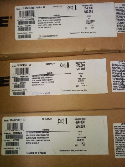 Два микрофона Shure ULXS24 Beta58 и SM58 ( не PGX SLX BLX QLXD Ulxp)