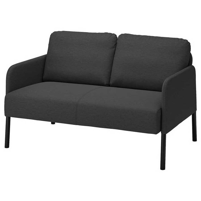 Sofá 2 Lugares Ikea GLOSTAD Knisa cinzento escuro