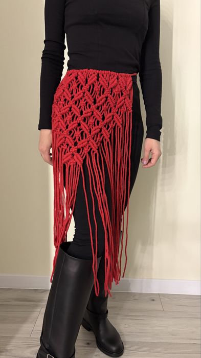 Припинда в техніці макраме, український народний одяг