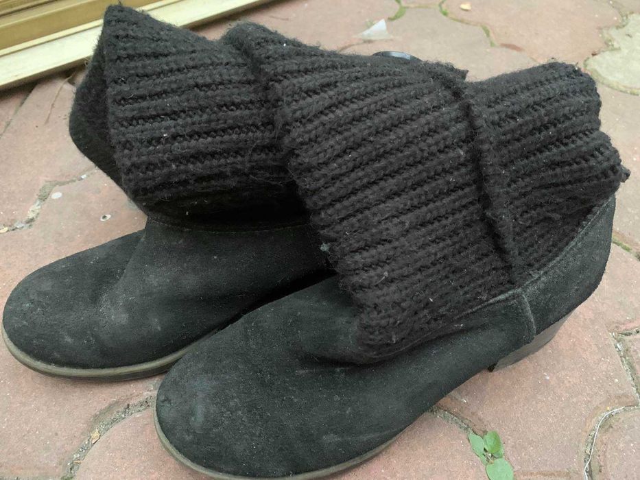 Сапожки женские замш