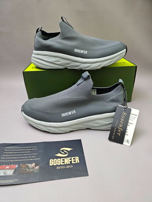 Męskie Wsuwane Buty Sportowe Slip-On Oddychające Buty Do Biegania