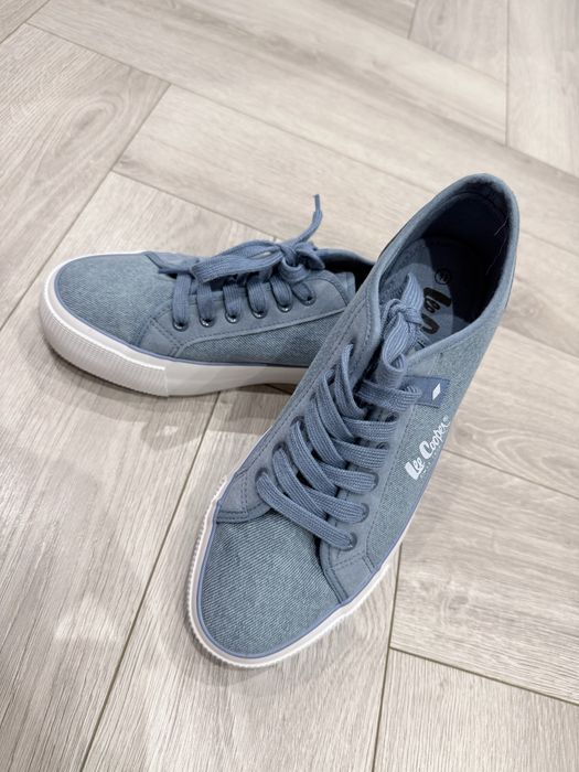 Snikersy trampki na platformie tenisówki jeansowe Lee Cooper 40