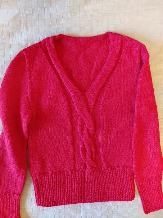 Джемпер из альпаки ручной вязки