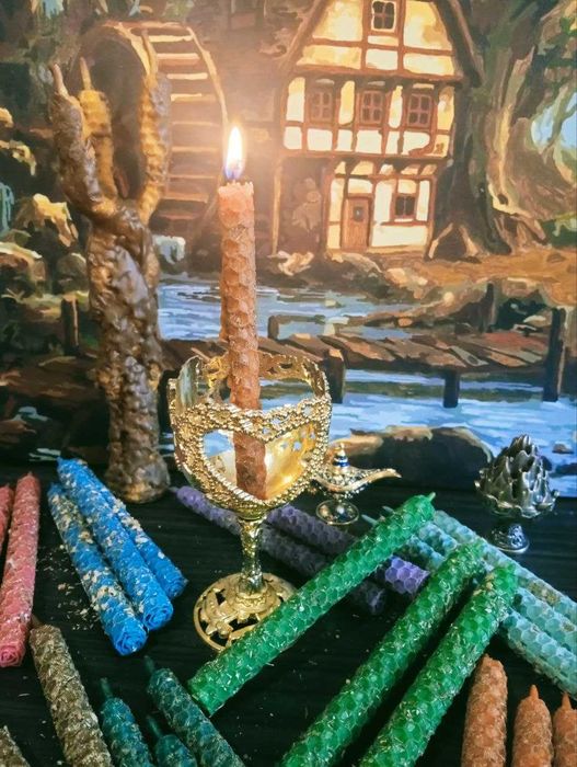 Энергетические свечи. Восковые свечи с травами