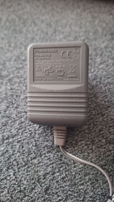 Zasilacz Panasonic PQLV207CE , 6.5V , 500mA , do telefonu bezprzewodowego Panasonic.
