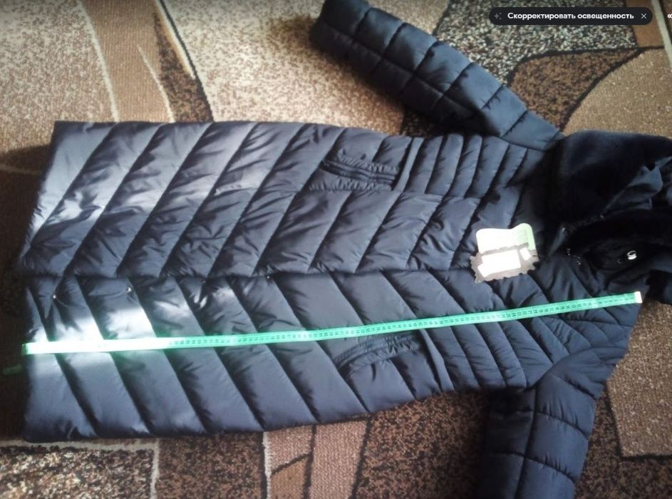 Женский пуховик длинный, 58 размер