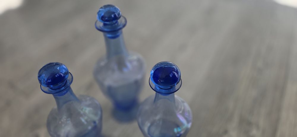 3 garrafas antigas decanters vintage