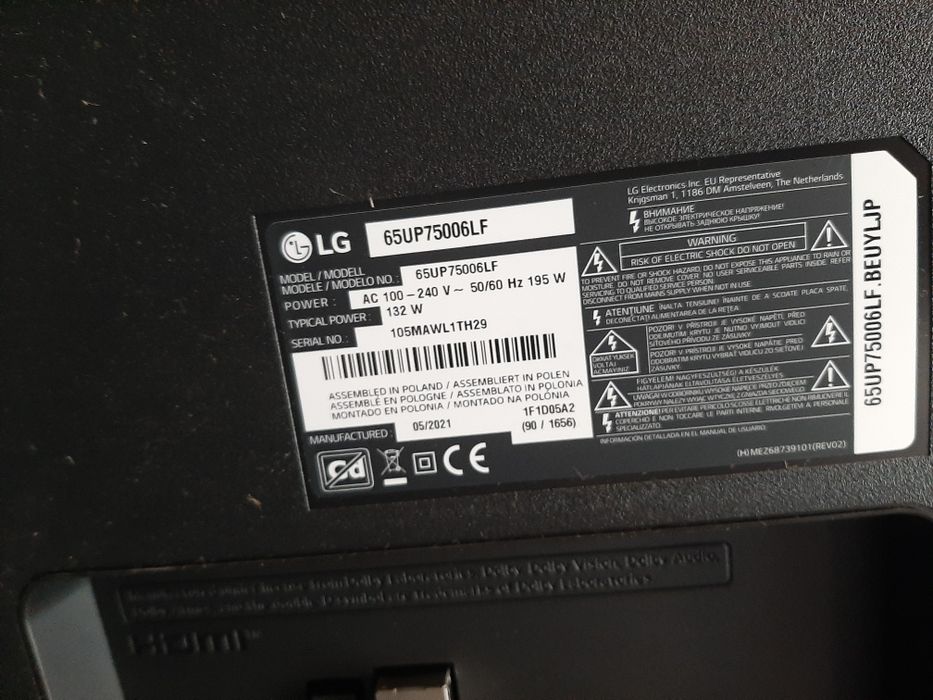 Peças LG Nano756PA OLED65 UP65