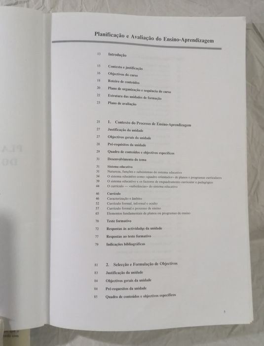 Planificação e avaliação do ensino e aprendizagem