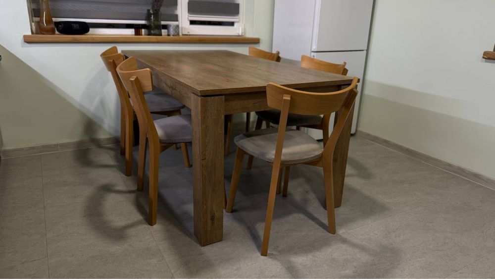 Стіл 90х160 та 60х110 набор столів дикий дуб