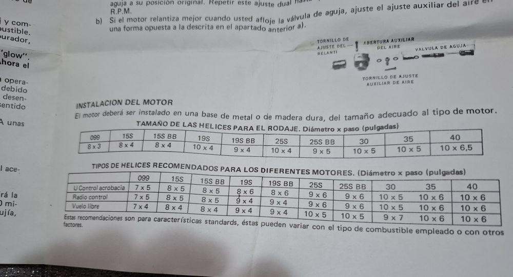 Motor gasolina miniatura (aeromodelismo)