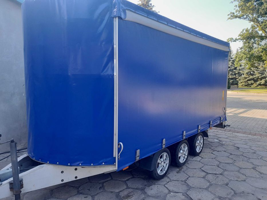 Przyczepa Juzjade 3 osie aluminiowa plandeka