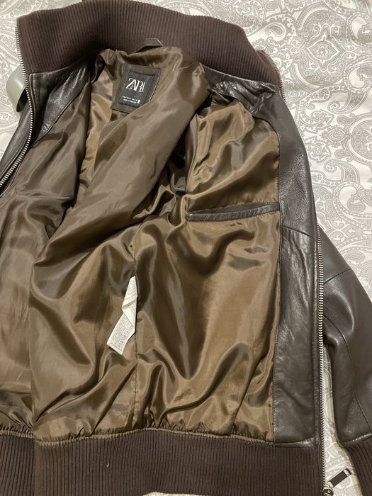Zara męska kurtka skórzana