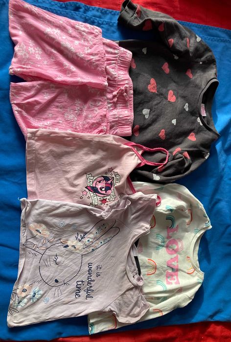 Bluzy, bluzki, spodenki dla dziewczynki 92/98 cm,2/3 lata