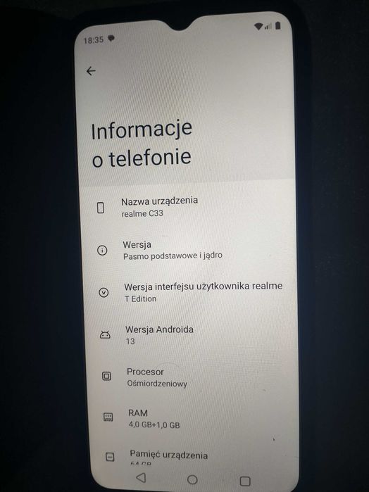 Telefon Smartfon  Realme C33
