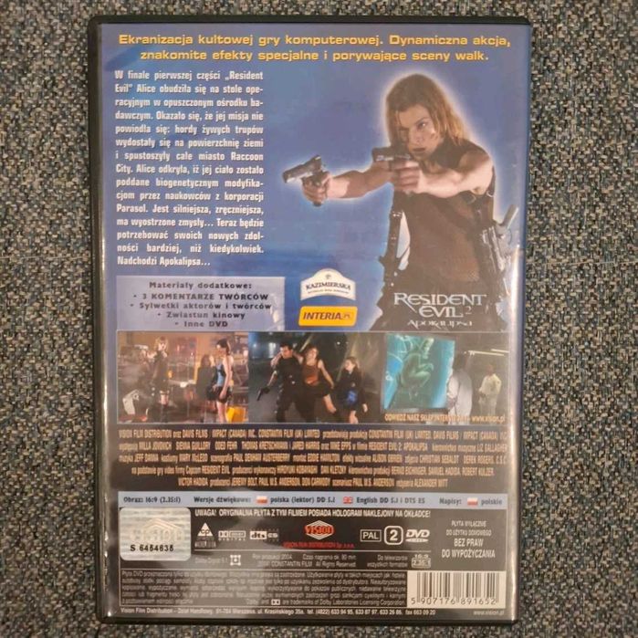 Płyta DVD Resident Evil 2