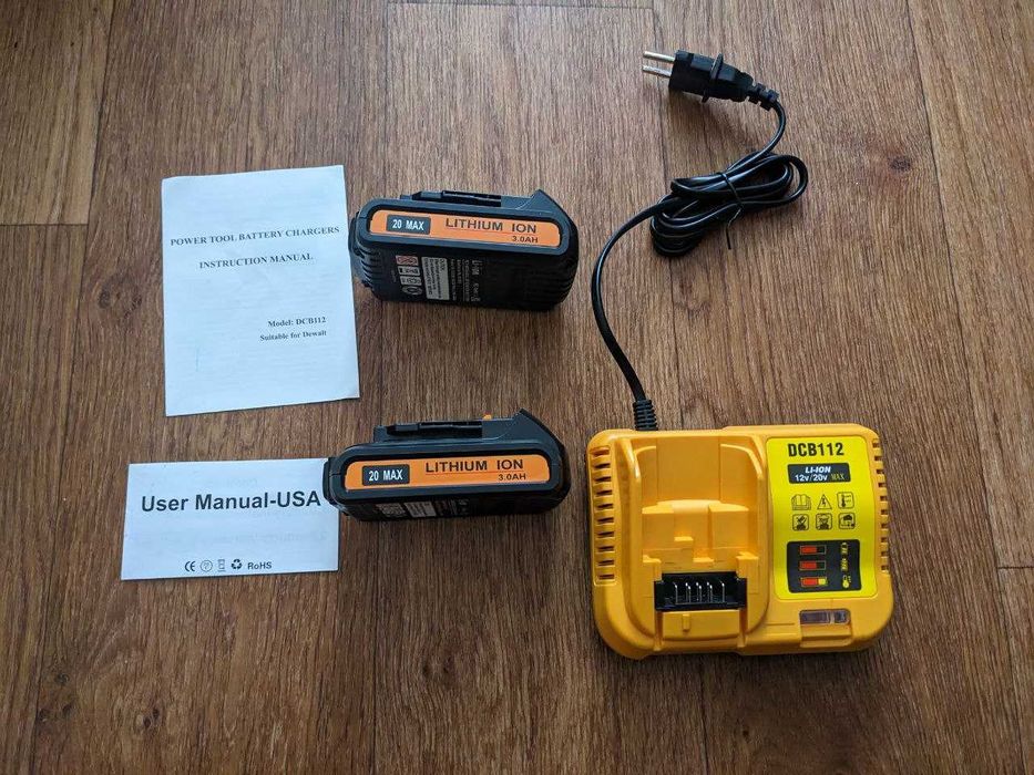 Аккумуляторы Dewalt с зарядным устройством 12/20V