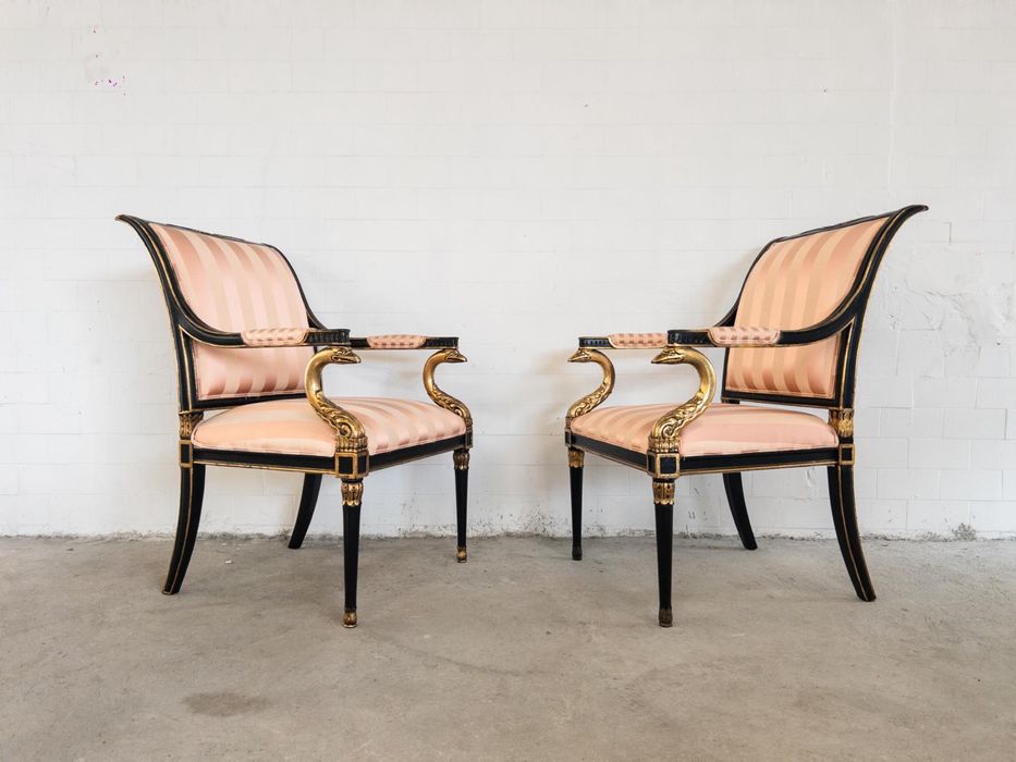 Par de fauteuils/cadeirões ao gosto império.