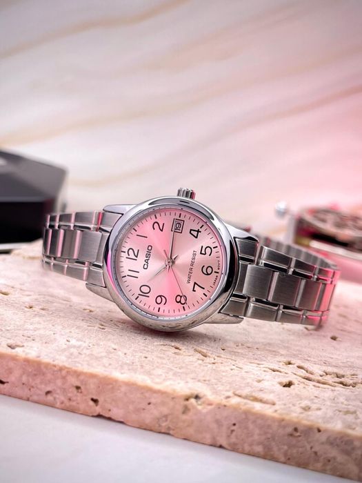 Жіночий годинник Casio Оригінал! Гарантія 2 роки! Рожевий циферблат | Женские часы | Часы Касио