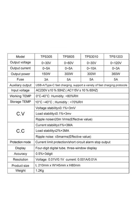 Лабораторний блок живлення NANKADF TPS3010B 30V 10A 300W, білий