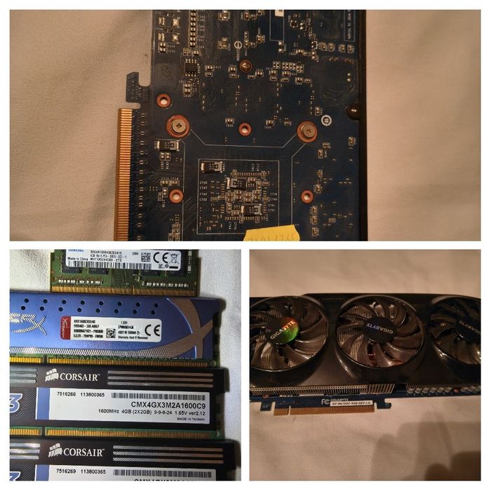 Podzespoły PC + akcesoria – GTX 670, 16 GB DDR3, kontroler i inne