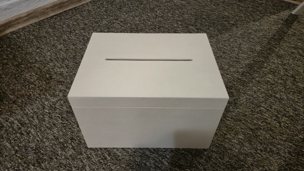 Pudełko skrzynka na koperty drewniana solidna ślub