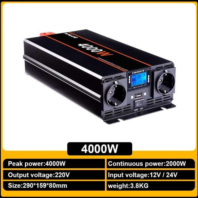 Inversor ONDA PURA 2000W, 2500W, 4000W, 6000W 12VDC ou 24VDC-220VAC