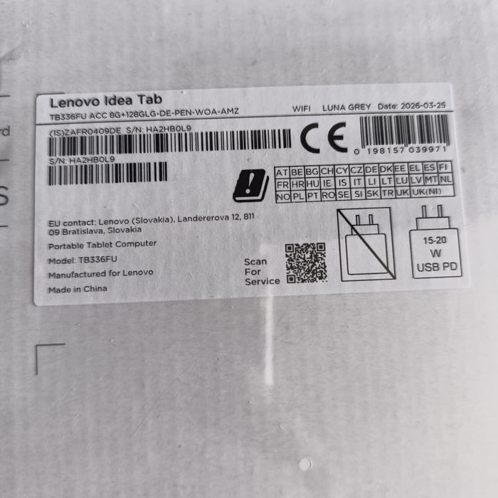 Планшет Lenovo Idea Tab 8/128GB Wi-Fi Luna Grey + Pen