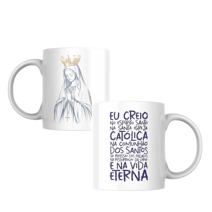 Caneca Religiosa Fe e Devocao -Catolicos