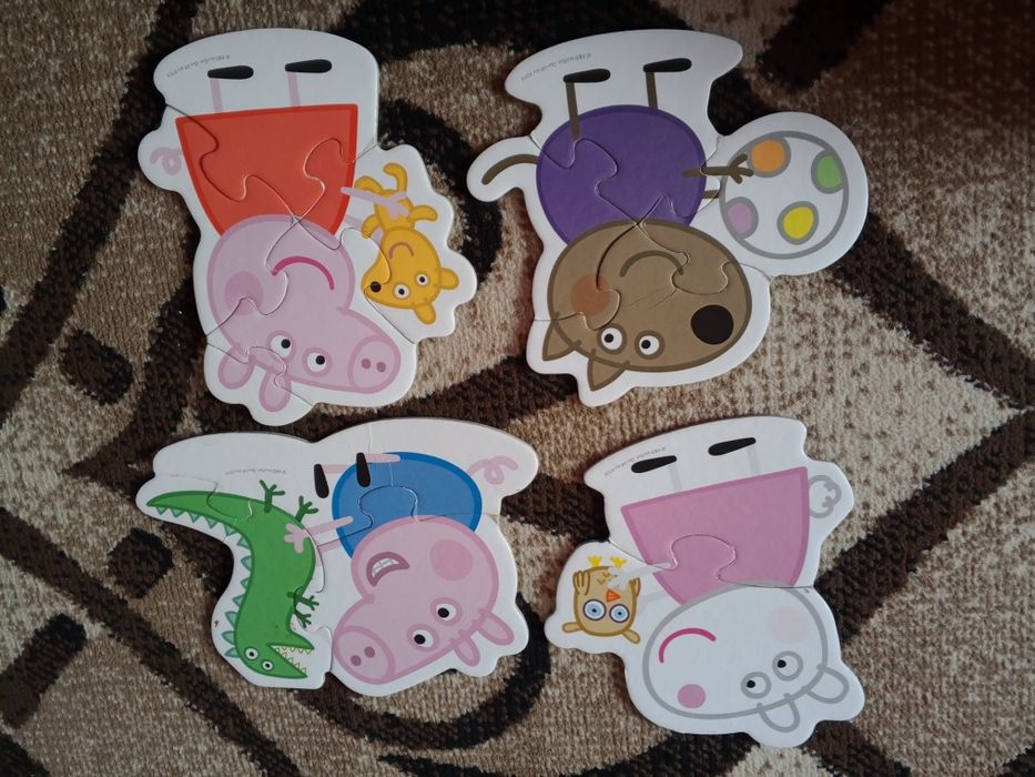 Цупкі пазли 4 в 1 для найменших Щенячий патруль Свинка Пеппа