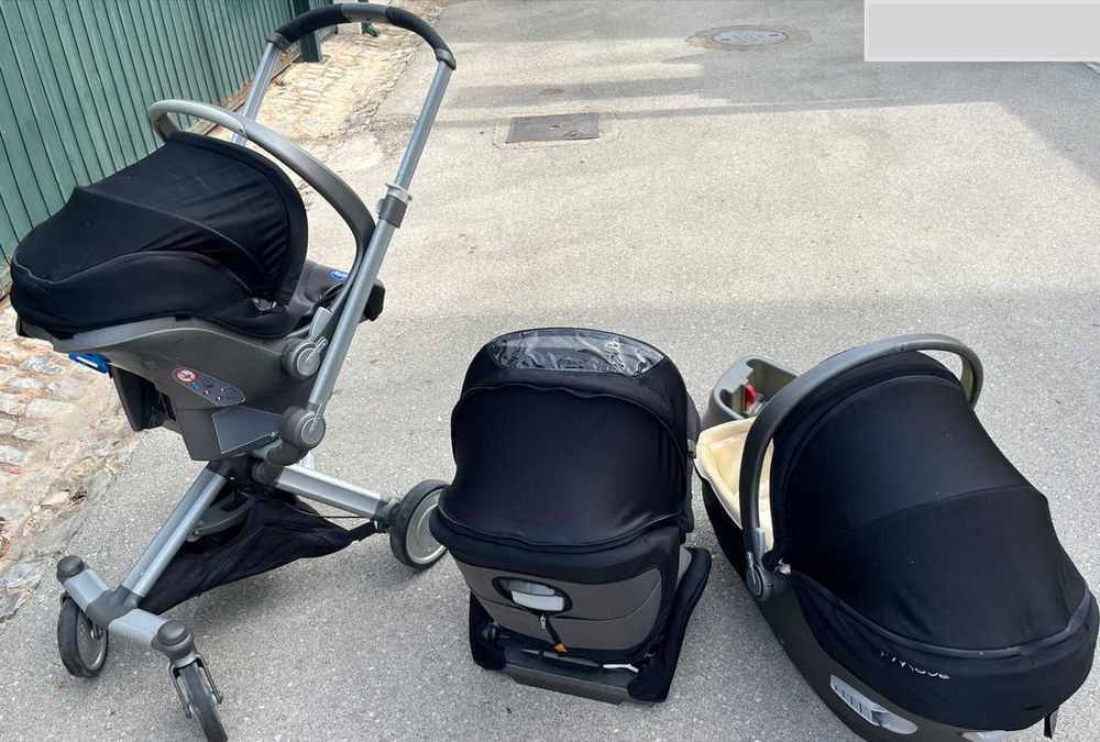 Chicco I-Move Trio Completo – Carrinho + Alcofa + Ovo + Base Auto
