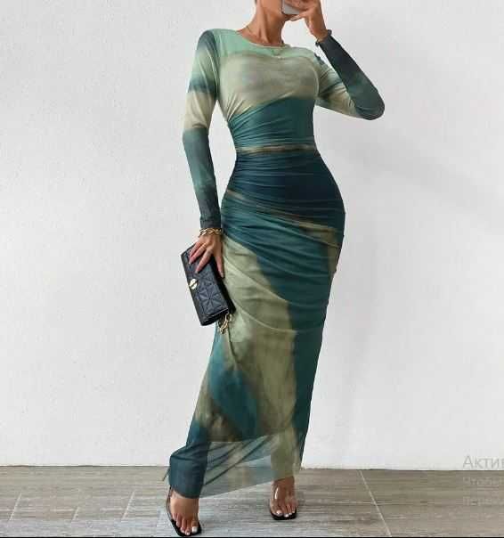 Шикарное длинное платье, новое