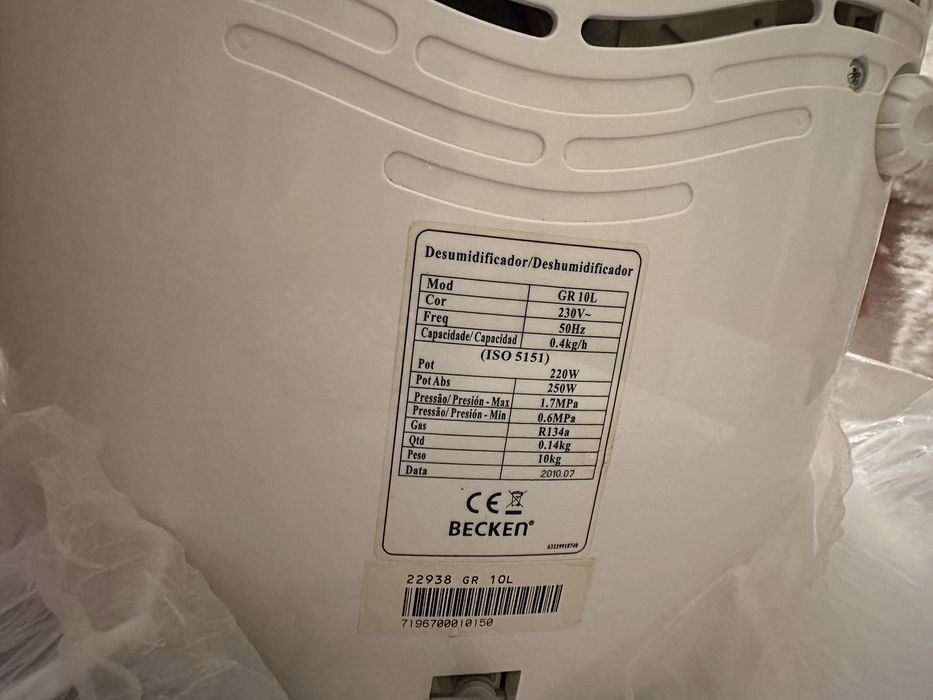 Desumidificador Becken 10L BDH4757