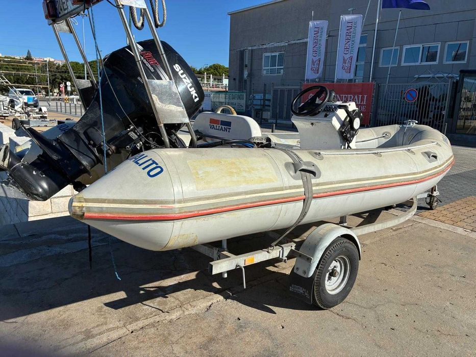 Barco Semi-rígido Valiant 450 + Motor Suzuki 40cv + Atrelado