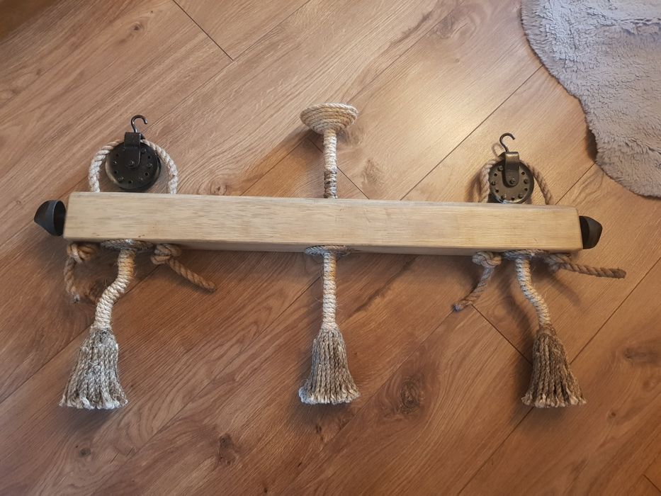 Lampa wisząca drewniana