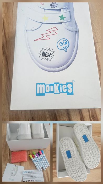 MONKIES - Białe Buty Do Kolorowania rozmiar 36