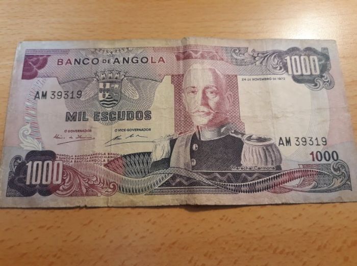 Notas antigas _ Portugal e Angola