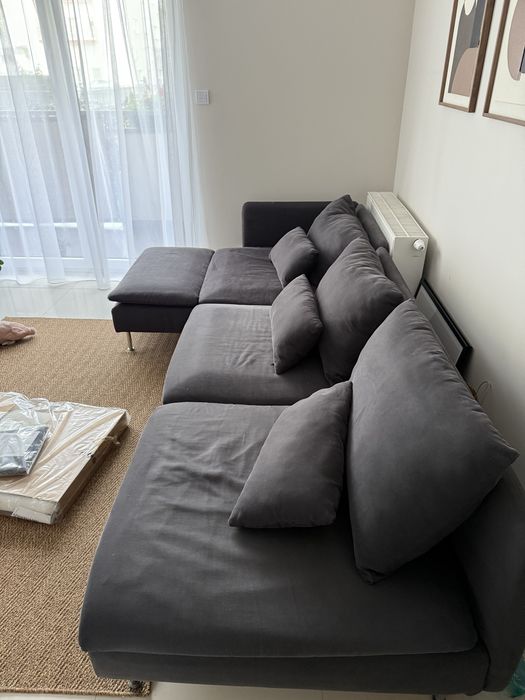 Sofa IKEA SÖDERHAMN – narożna, ciemnoszara