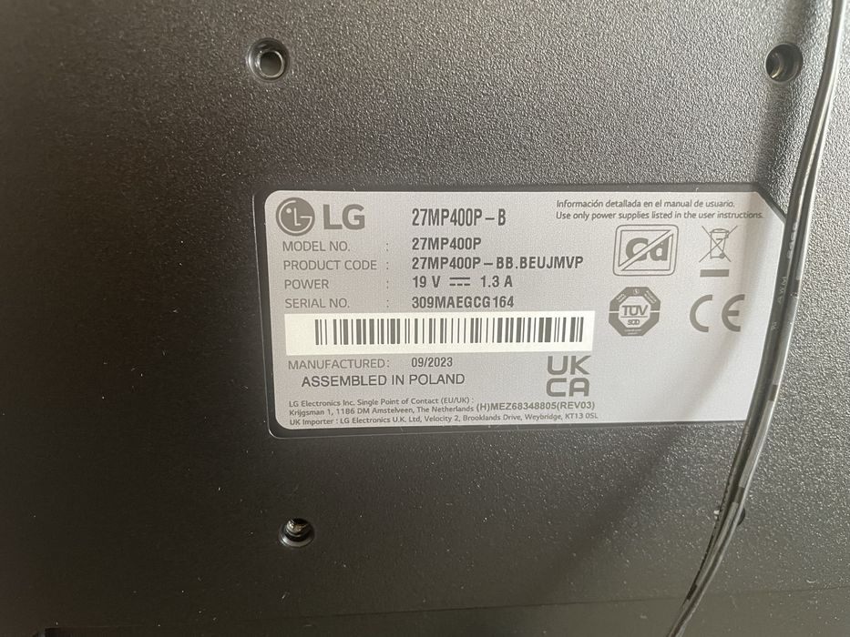 Ecrã pc LG 27 polegadas