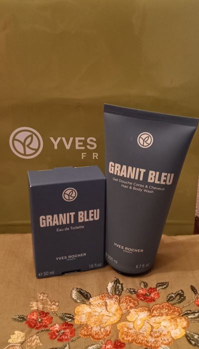 Granit Bleu туалетна вода та гель  для чоловіків від Ів Роше