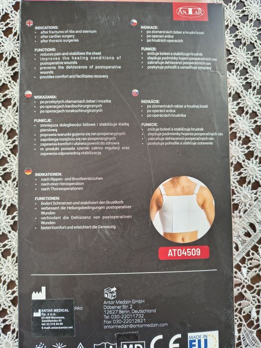 Pas żebrowy po operacji serca