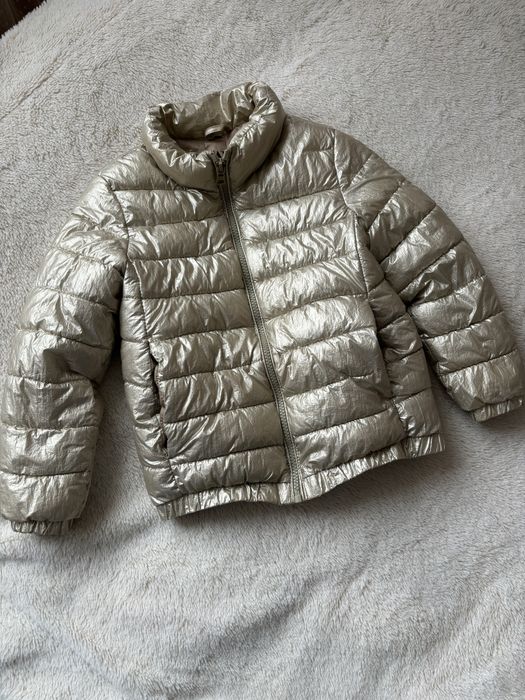 116 Zara kurtka pikowana metaliczna złota