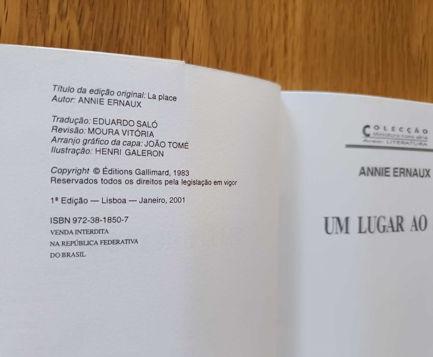 Annie Ernaux - Um Lugar ao Sol seguido de Uma Mulher (portes incl.)