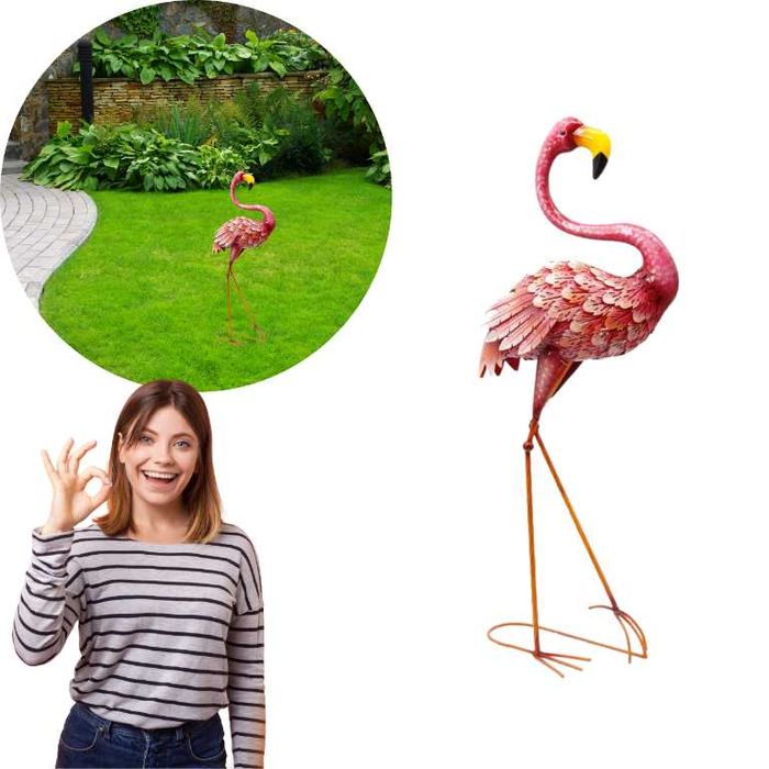 Figurka Ogrodowa Flaming 1 Stojący Dekoracja Do Ogrodu Figura Jak Żywy