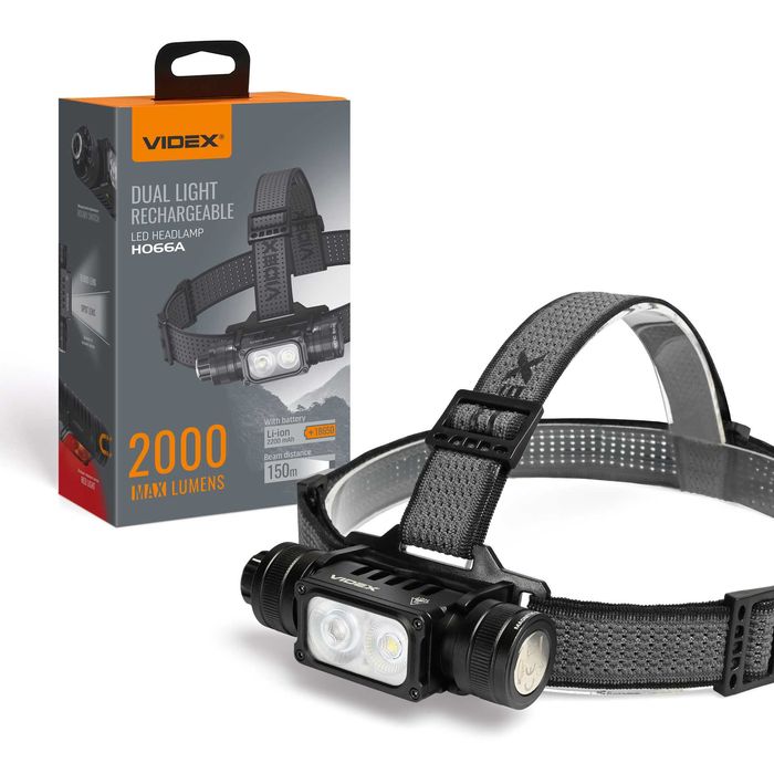 Тактичний Налобний Ліхтарик VIDEX VLF-H066A 2000Lm 5000K