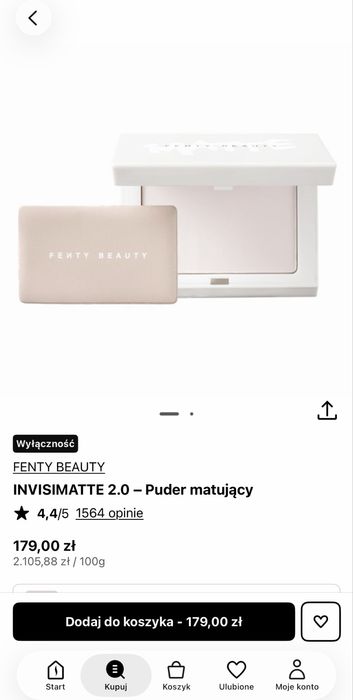 Sprzedam CAŁOŚĆ puder Fenty Beauty pradowany