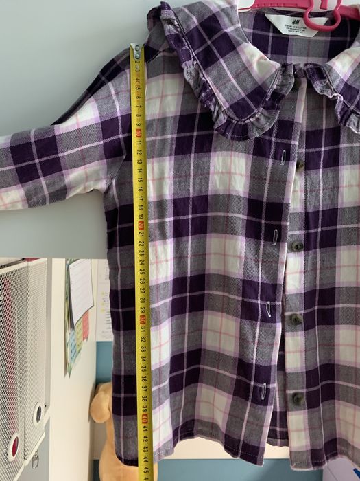 Bluzka elegancka z kołnierzykiem H&M r.140