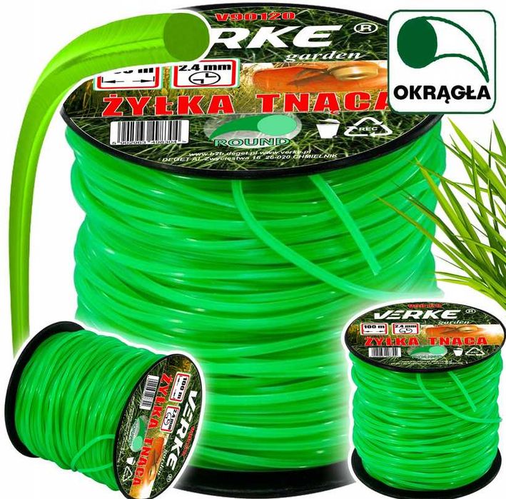 Żyłka tnąca do kosy VERKE garden V90122 3 mm x 100 m okrągła