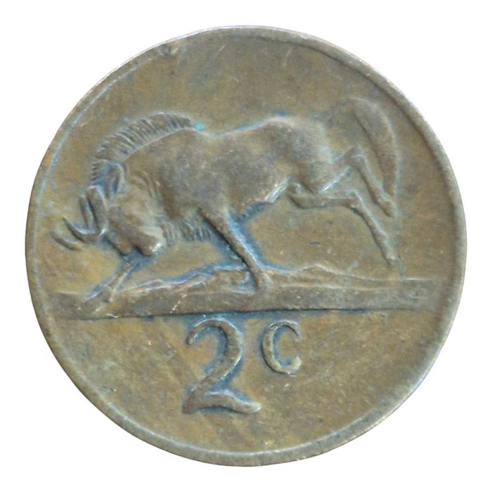 África do Sul. Moeda 2 cent 1970